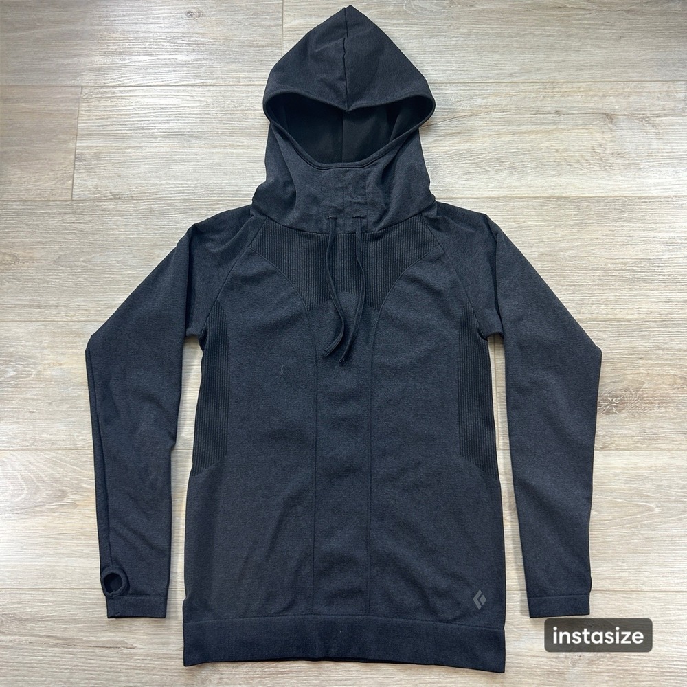 Black Diamond Small Womens Crux Hoody Black Charcoal Gray Longsleeve